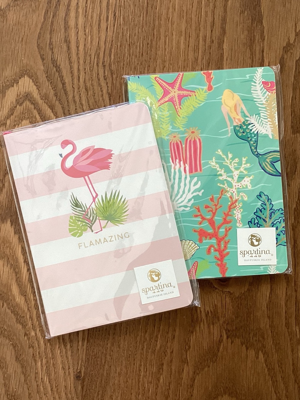 2 NWT Notebooks Mermaid/ Flamingo Theme Spartina